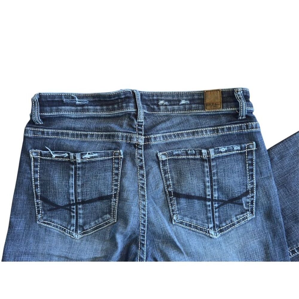 BKE Payton Women's Bootcut Jeans Size 30 Blue Distressed Stretch Denim - Picture 2 of 10